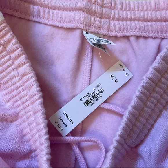 PINK Victoria’s Secret Ivy Fleece Relaxed Shorts - NWT - Medium - Pink Orchid - Picture 6 of 8